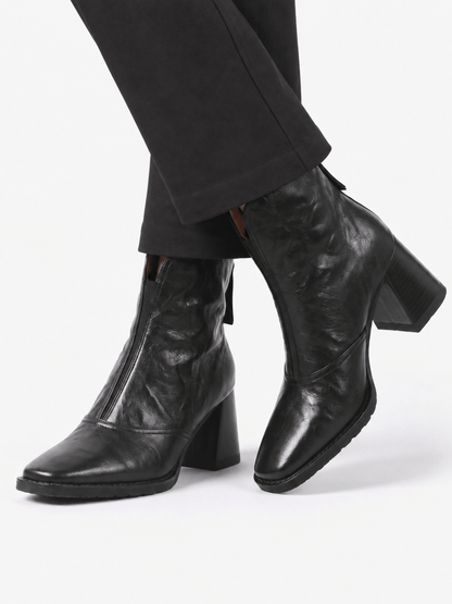 Women's Ankle Boots | Square Heel & Zip Fastening 4