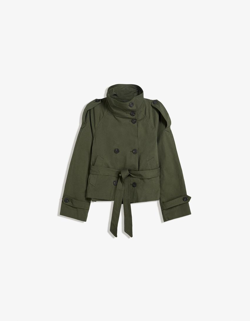 Women's Cropped Trench Coat | Tailored Fit for Autumn 9