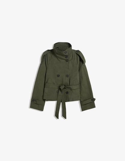 Women's Cropped Trench Coat | Tailored Fit for Autumn 9