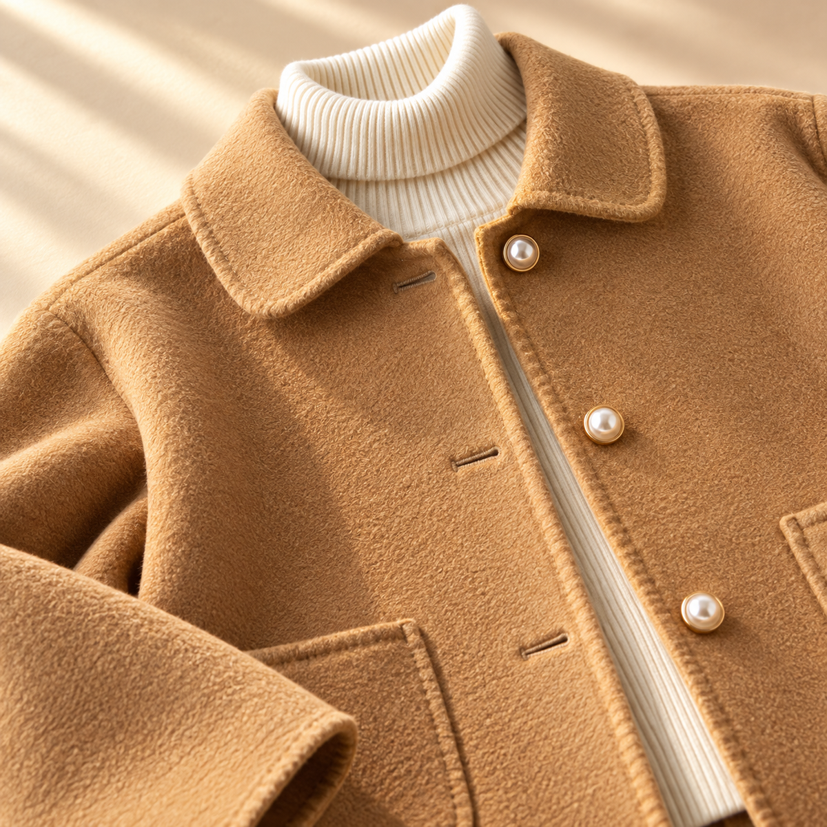 Women's Pearl Button Jacket | Warm & Lightweight 15