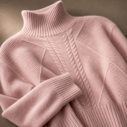 Women's Mock-Neck Sweater | Cable Knit & Warm 11