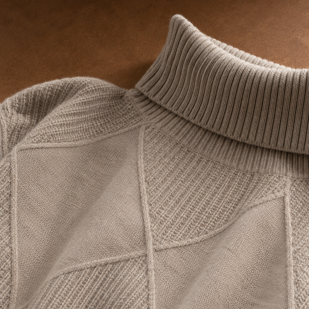 Women's Turtleneck Jumper | Textured Knit & Relaxed Fit 12