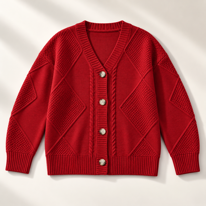 Women's Cable Knit Cardigan | Button Front & Warm 10