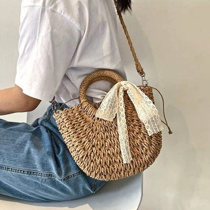 Women's Shoulder Bag | Detachable Strap & Circular Handles 3