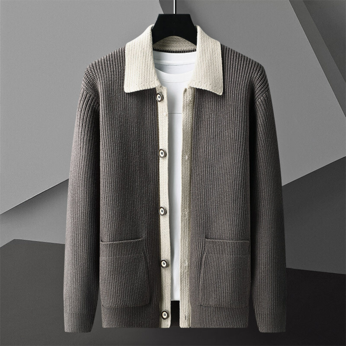 Women's Knit Cardigan | Ribbed Texture & Casual Drape 3