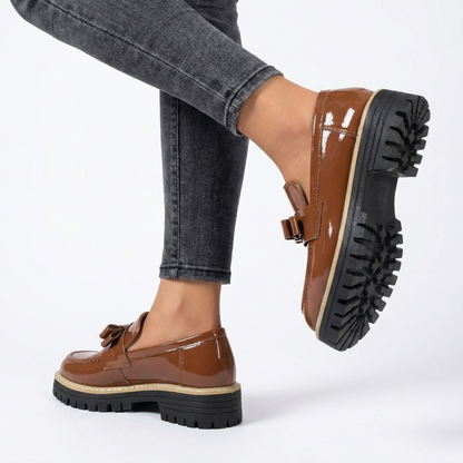 Women's Bow Loafers | Platform Lift & Glossy Shine 3