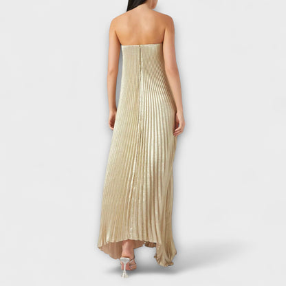 Michelle Orange Floral Maxi Dress for Special Occasions