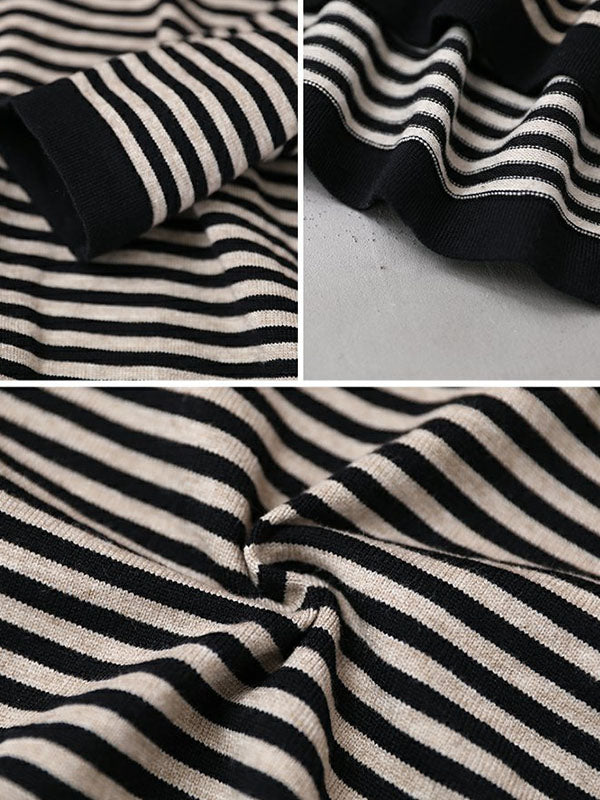 Women's Striped Sweater | Round Neck & Relaxed Fit 7