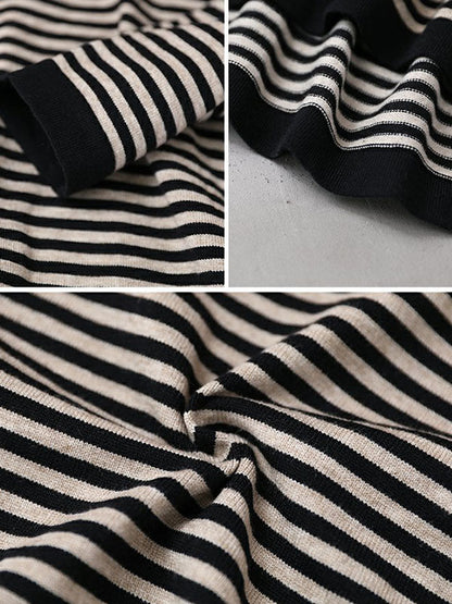 Women's Striped Sweater | Round Neck & Relaxed Fit 7