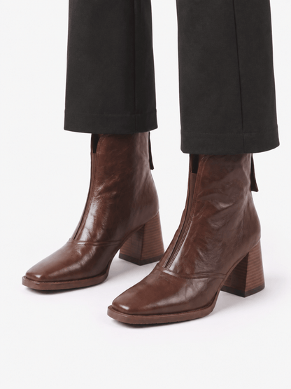 Women's Ankle Boots | Square Heel & Zip Fastening 6