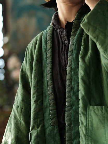 Women's Long Winter Coat | Colorblock & Pocket Detail 4