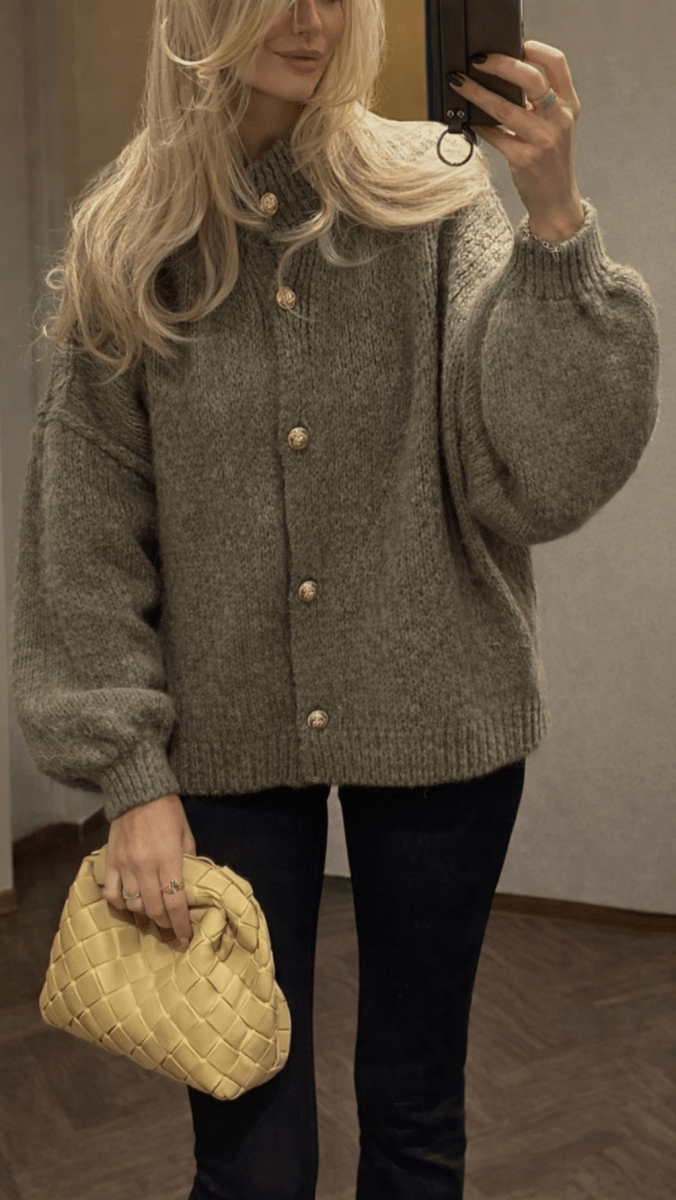 Women's Oversized Knit Cardigan | Button-Front & Cosy Layering 3