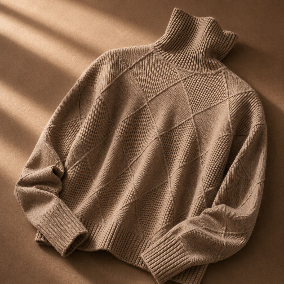 Women's Turtleneck Jumper | Textured Knit & Relaxed Fit 5