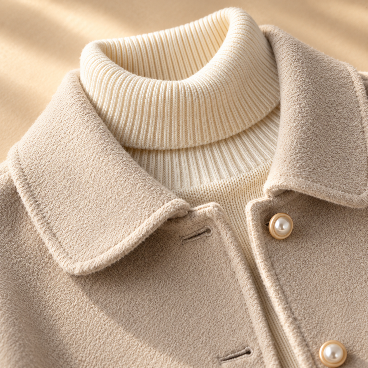Women's Pearl Button Jacket | Warm & Lightweight 4