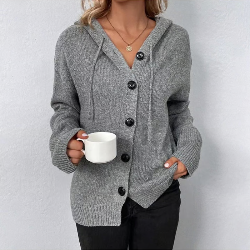 Women's Hooded Button Cardigan | Cosy Knit Layer 10