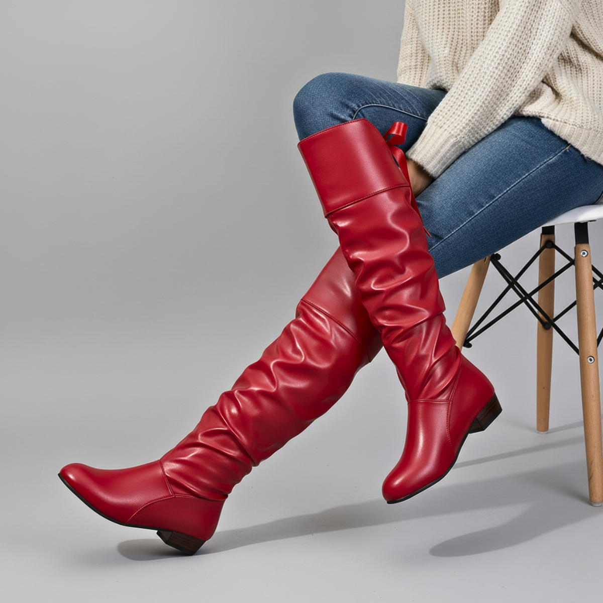 Women's Slouch Boots | Almond Toe Design 5