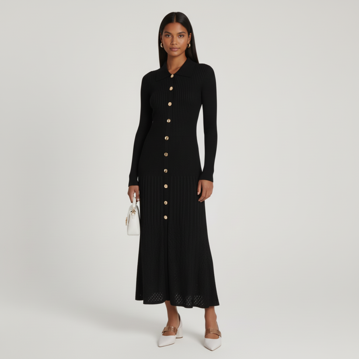 Women's Knit Dress | Collared Neckline & Flattering Fit 5