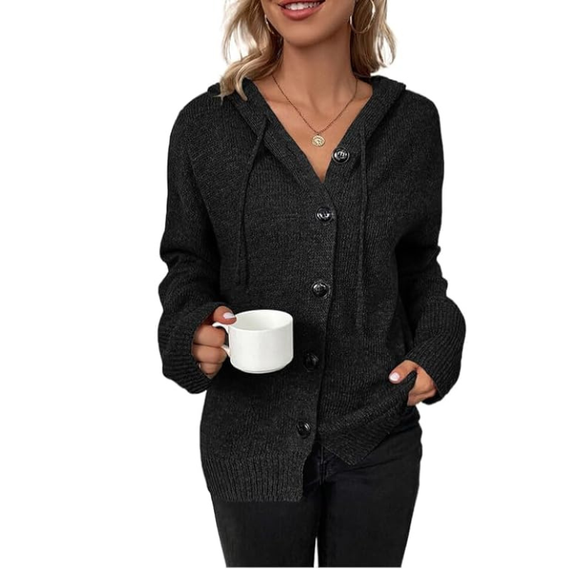 Women's Hooded Button Cardigan | Cosy Knit Layer 8