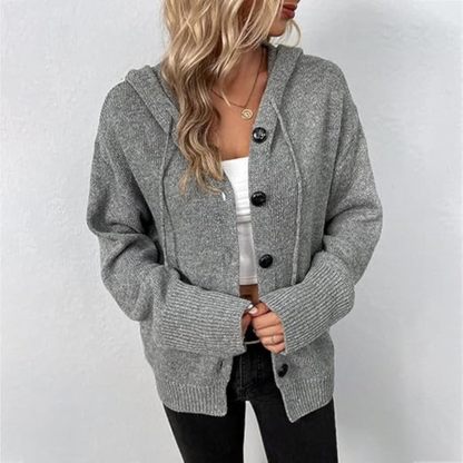Women's Hooded Button Cardigan | Cosy Knit Layer 9