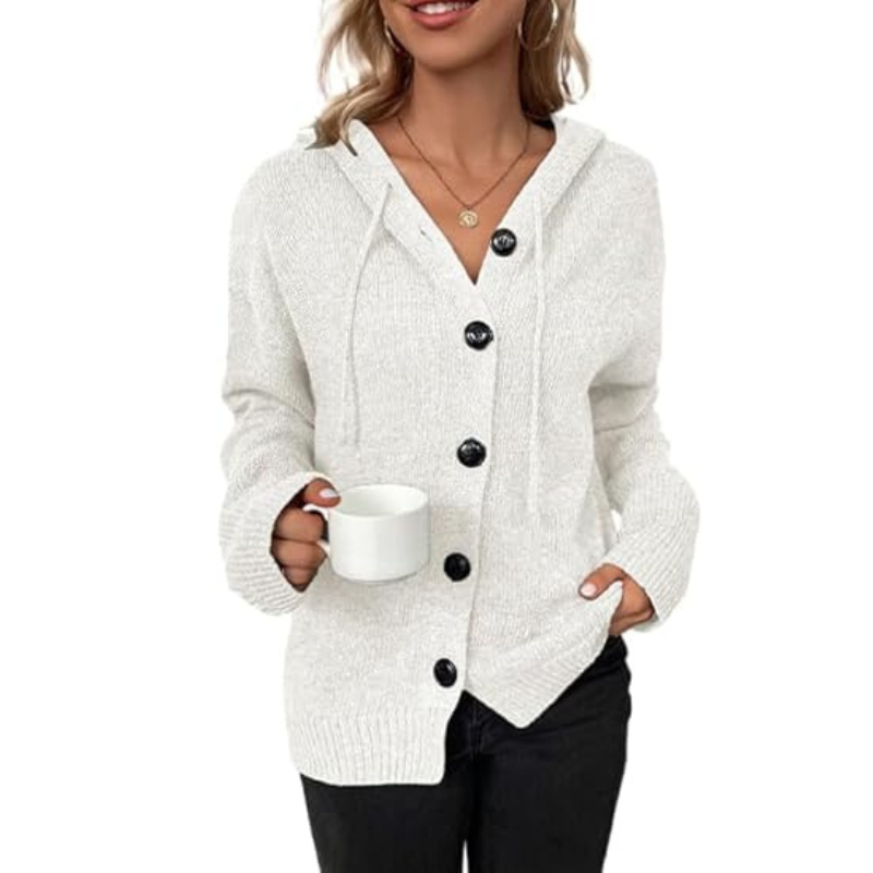 Women's Hooded Button Cardigan | Cosy Knit Layer 11