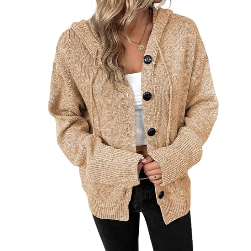 Women's Hooded Button Cardigan | Cosy Knit Layer 12