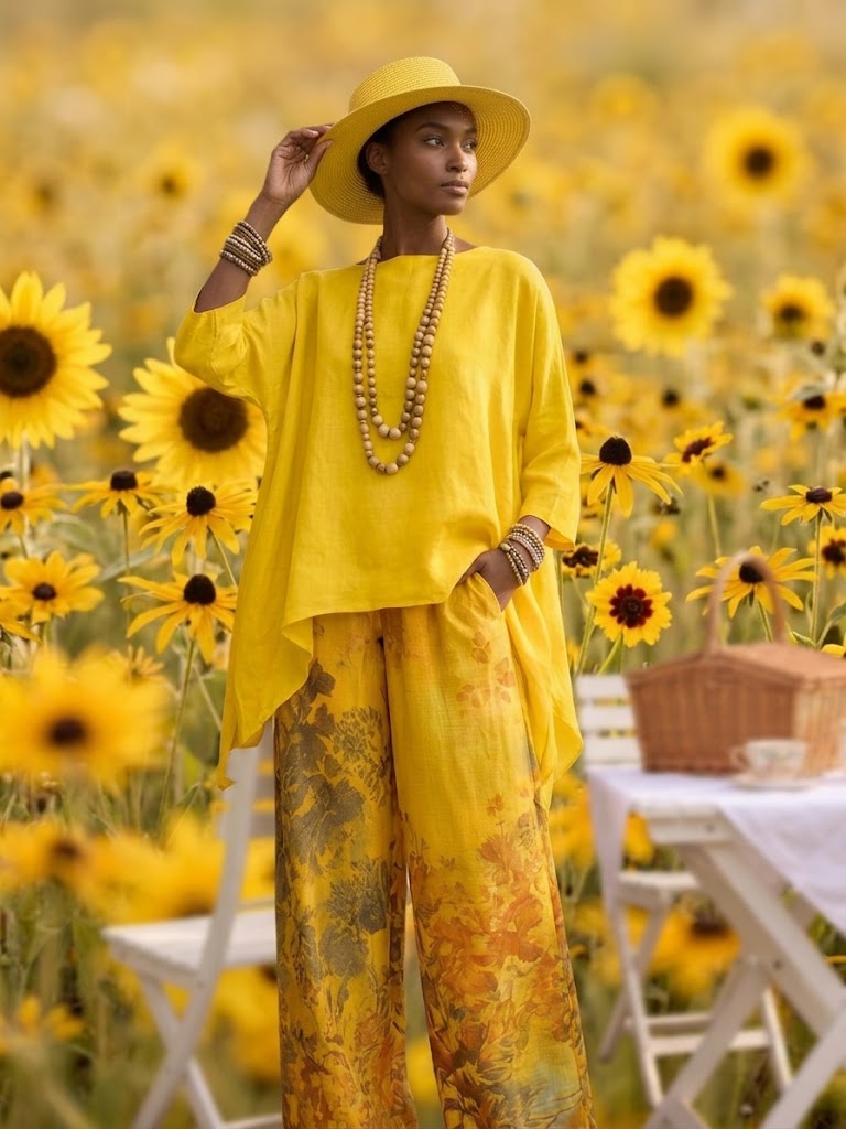 Women's Tunic & Wide Leg Trousers Set | Flowing Relaxed Fit 2