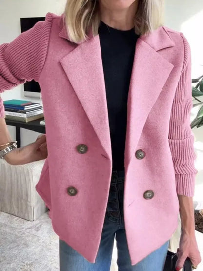 Women's Double Breasted Coat | Shawl Collar & Warm Lining 22