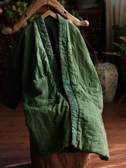 Women's Long Winter Coat | Colorblock & Pocket Detail 6