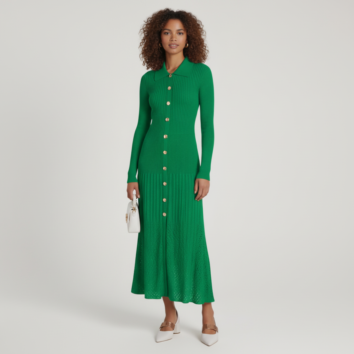 Women's Knit Dress | Collared Neckline & Flattering Fit 6
