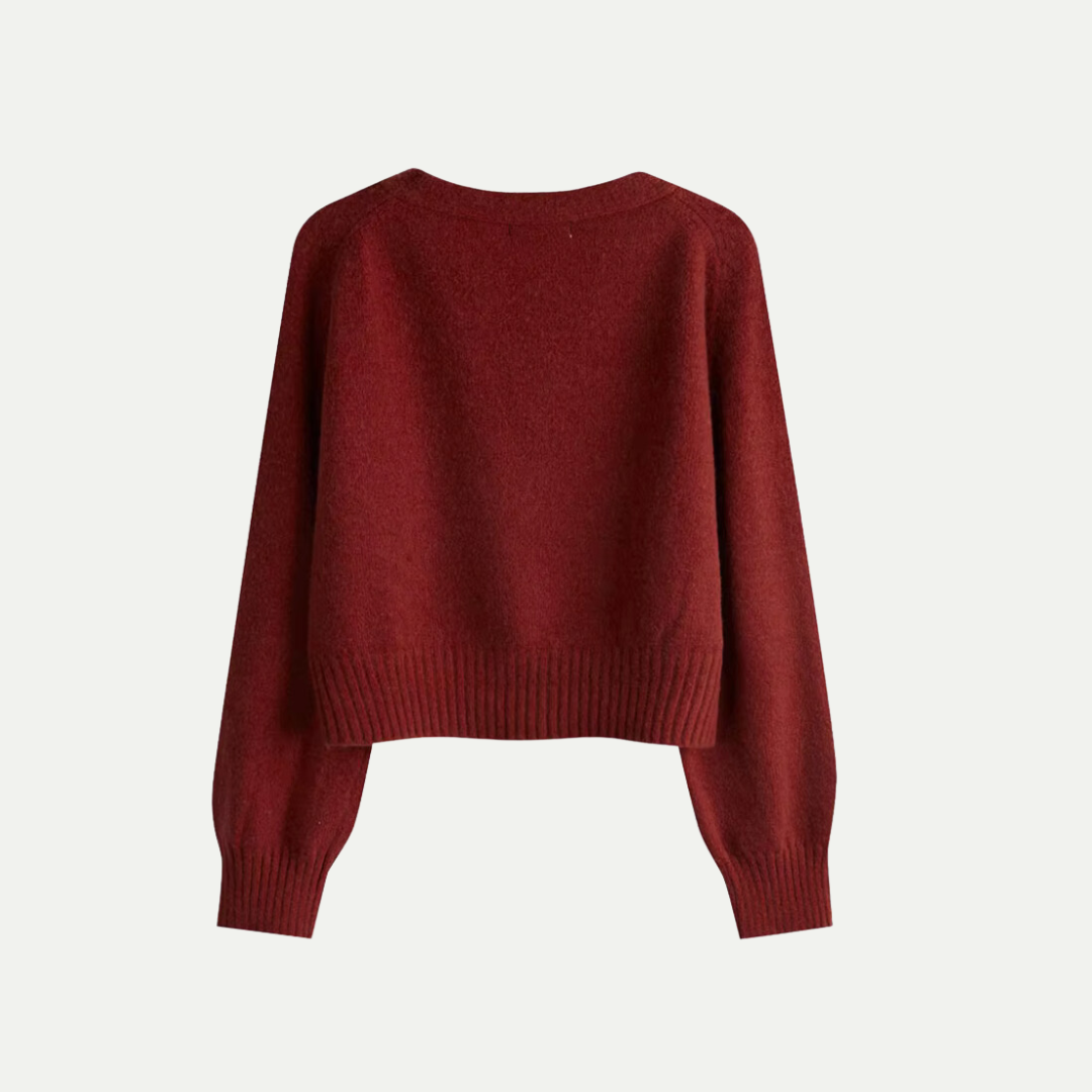 Women's Cardigan | V-Neck & Button Fastening 2