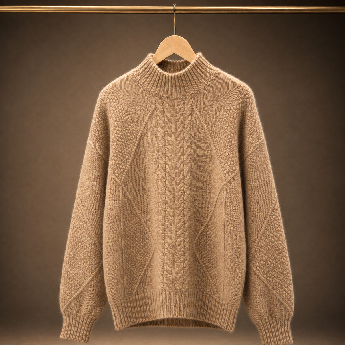 Women's Mock-Neck Sweater | Cable Knit & Warm 5