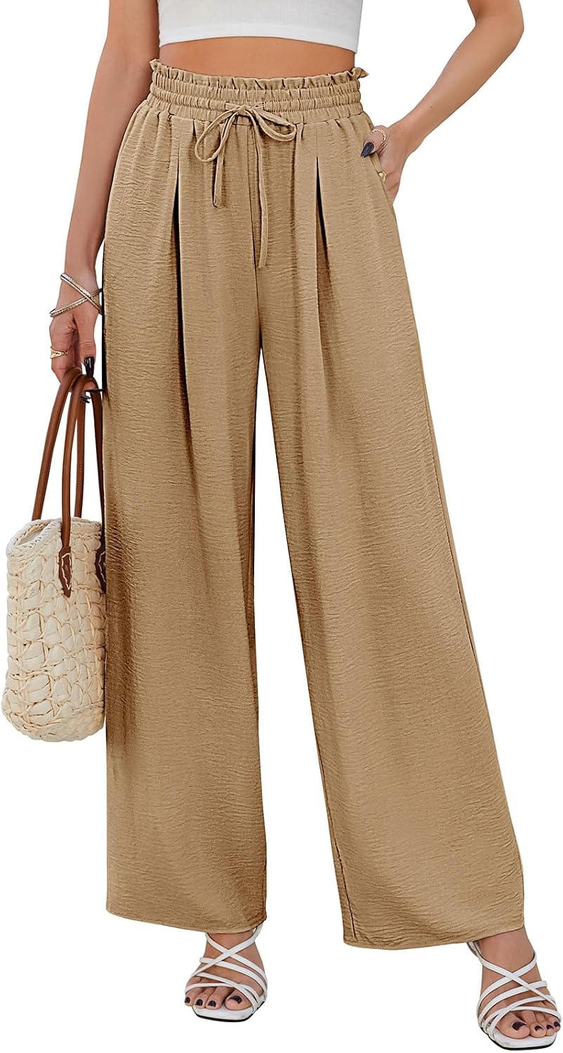 Women's Wide Leg Trousers | High Waist & Lightweight 2