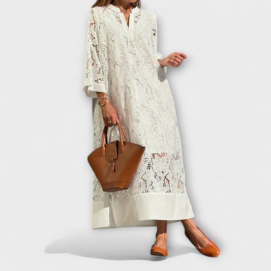 Valmere Dahlia Floral Embroidered Dress for Special Occasions