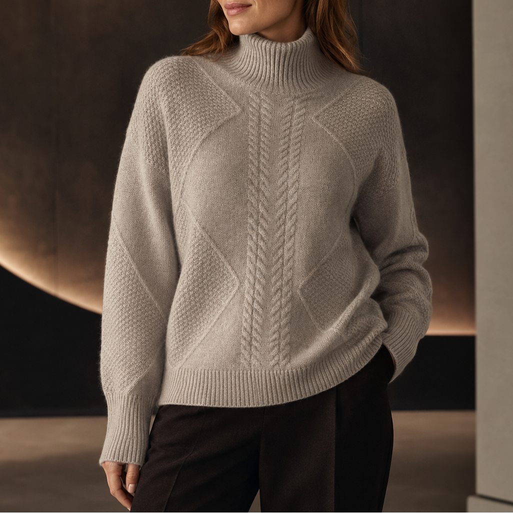 Women's Mock-Neck Sweater | Cable Knit & Warm 8