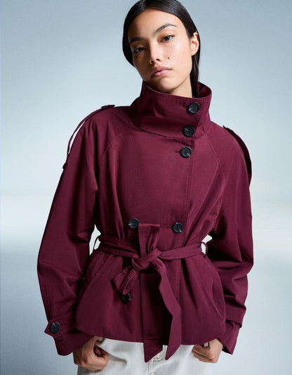 Women's Cropped Trench Coat | Tailored Fit for Autumn 11