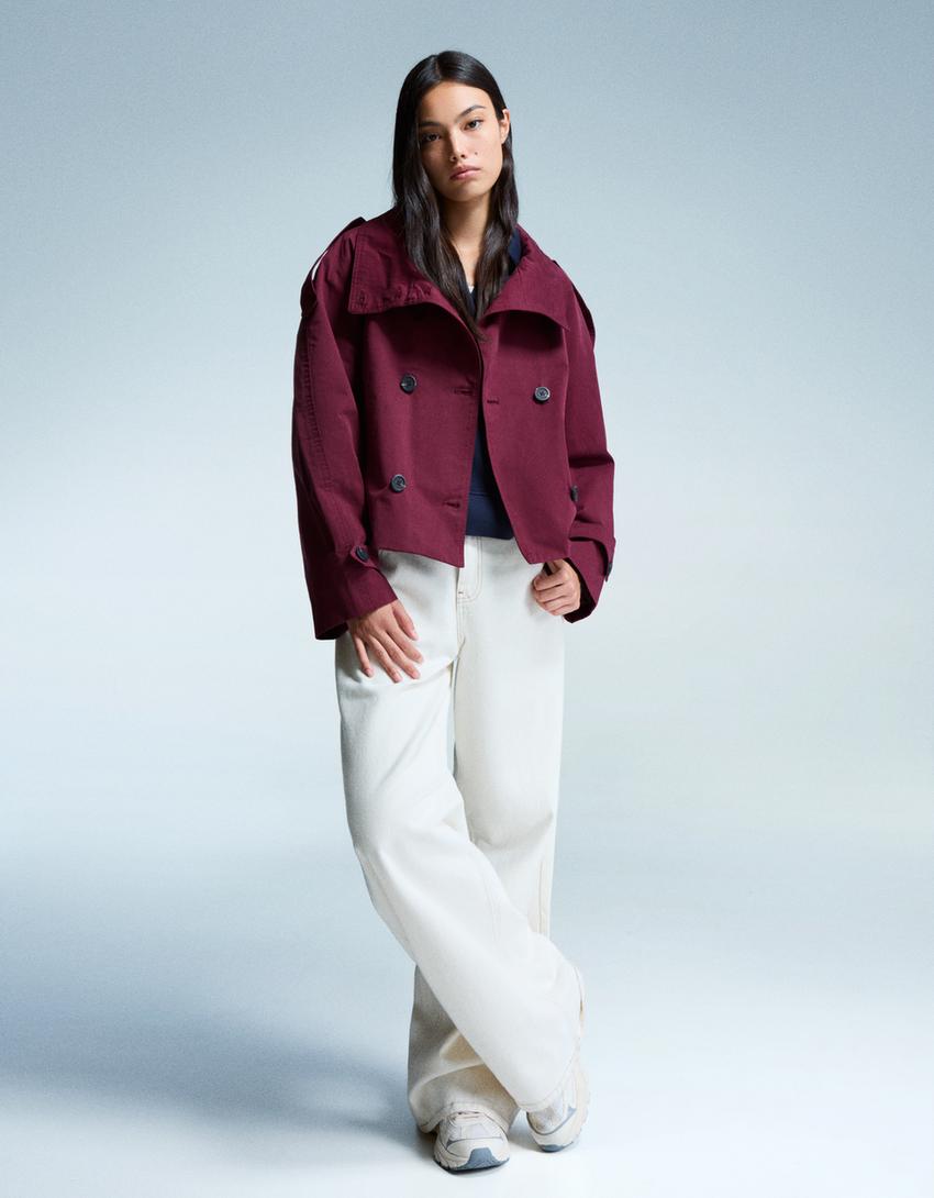 Women's Cropped Trench Coat | Tailored Fit for Autumn 12