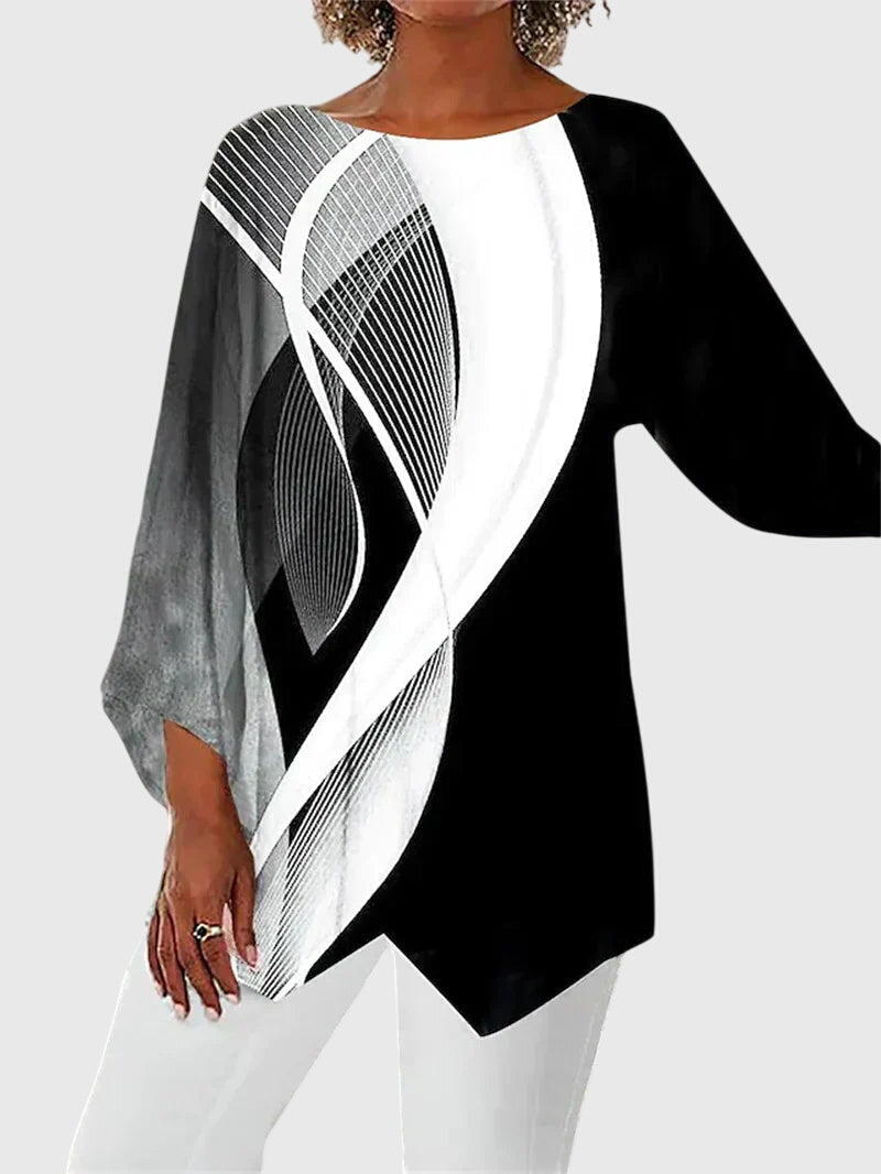 Women's Crew Neck Top | Chic Printed Design & All-Day Comfort 4