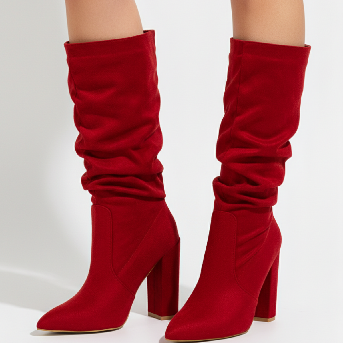 Women's Slouch Boots | Pointed Toe & Block Heel 2