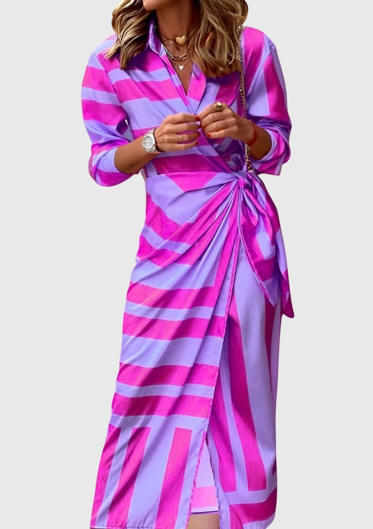Everly™ | Chic Printed Wrap Dress for Any Occasion