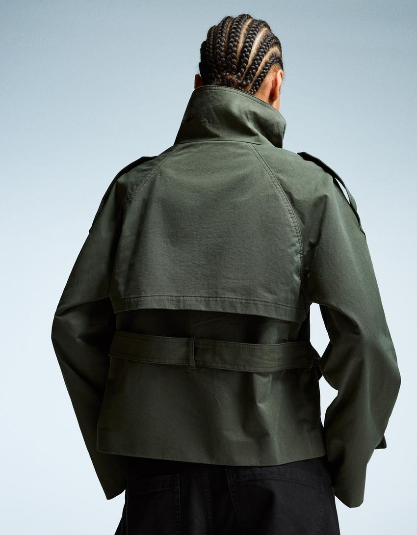 Women's Cropped Trench Coat | Tailored Fit for Autumn 6