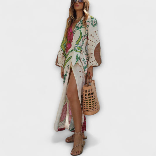 Tracey - Stylish Tie Maxi Dress for Any Occasion