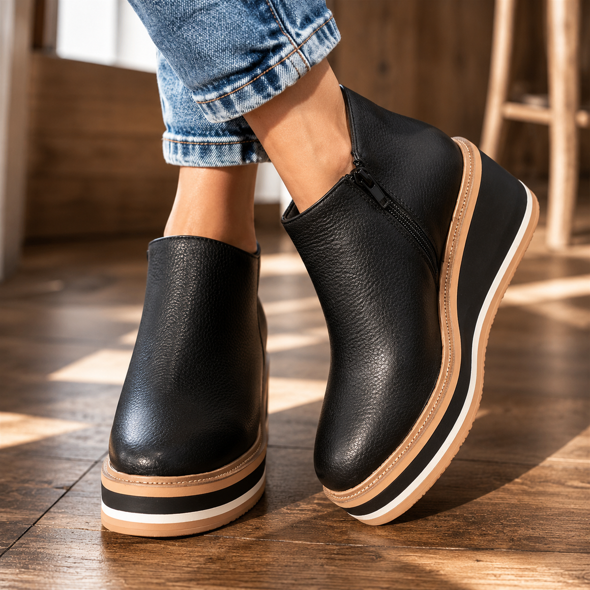 Women's Wedge Bootie | Hidden Lift & All-Day Comfort 8