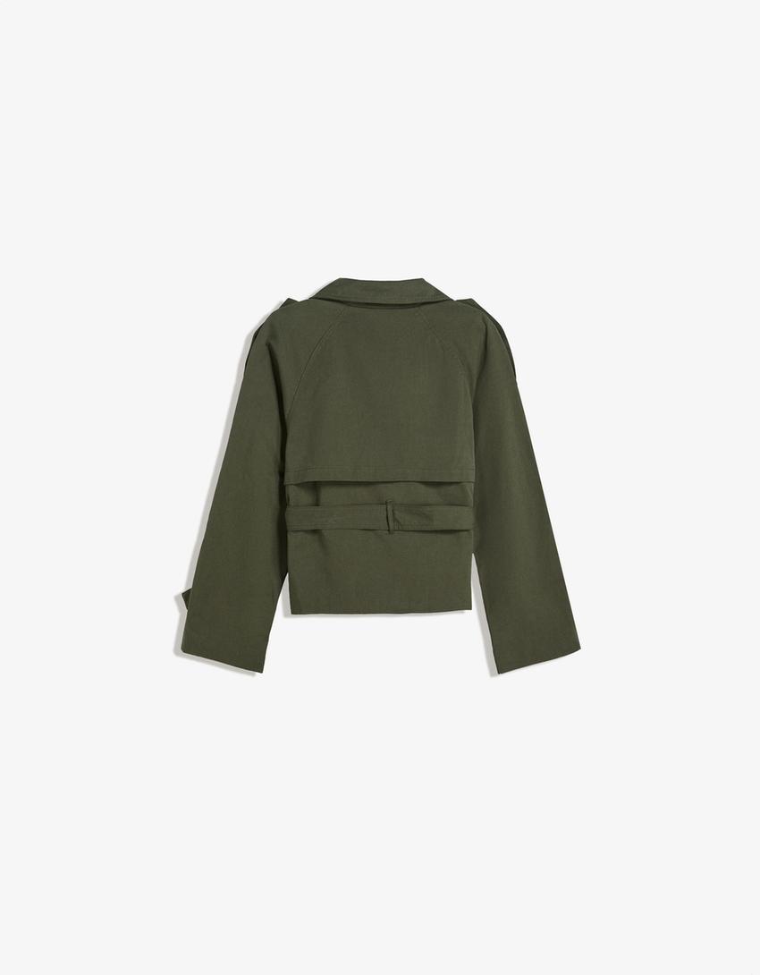 Women's Cropped Trench Coat | Tailored Fit for Autumn 10
