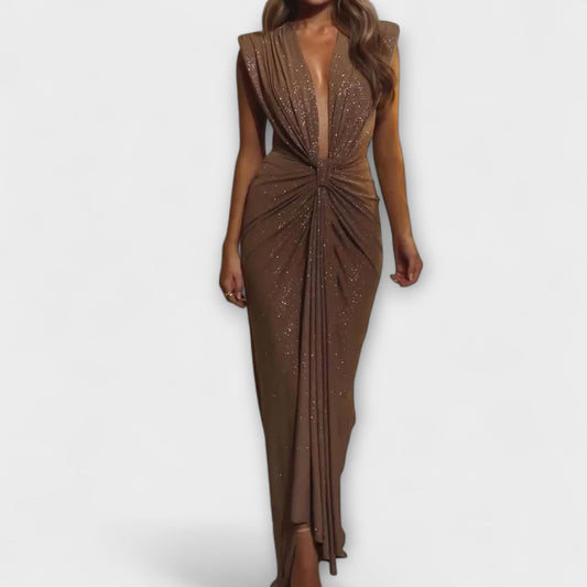 Thea - Maxi Dress with V-Neck for Chic Occasions