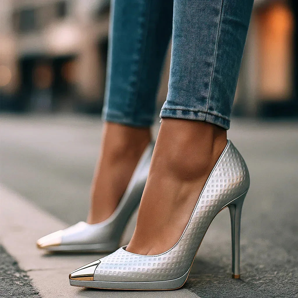 AVELINE GOLD-POINT HEELS 0