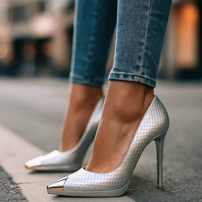 AVELINE GOLD-POINT HEELS 0
