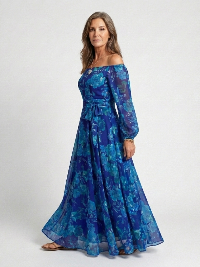 Alina – Elegant Off-Shoulder Maxi Dress for Women 1