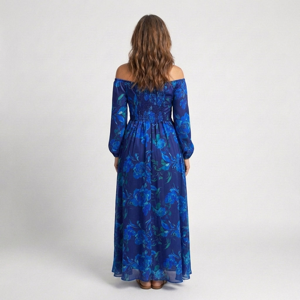 Alina – Elegant Off-Shoulder Maxi Dress for Women 2