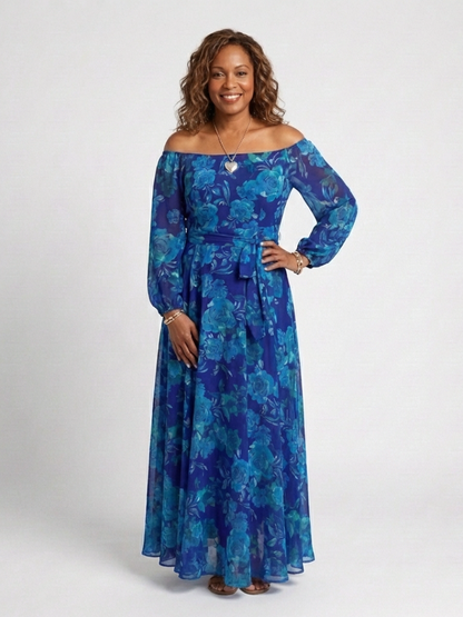 Alina – Elegant Off-Shoulder Maxi Dress for Women 4