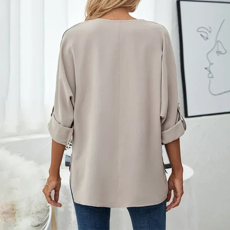 Alina – Elegant V-Neck Blouse 8